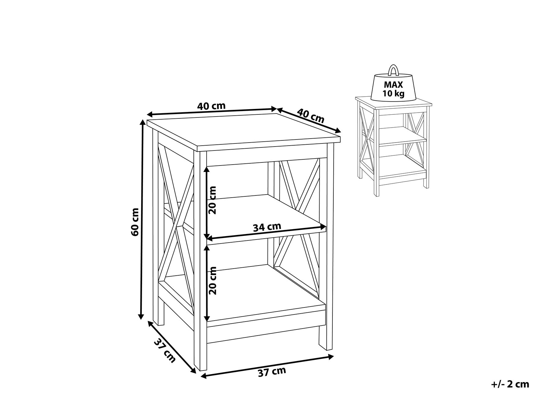 Side Table FOSTER White_815112