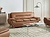 Sofa 3-Sitzer LEIRA Kunstleder Goldbraun