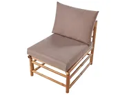 Garten Ecksofa mit Tisch 5-Sitzer CERRETO Bambus Taupe linksseitig_908878