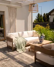Gartensofa 3-Sitzer SAMPIERI Metall Braun_1082913