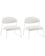 Set of 2 Armchairs KOLSVA Fabric Off-White_1012478