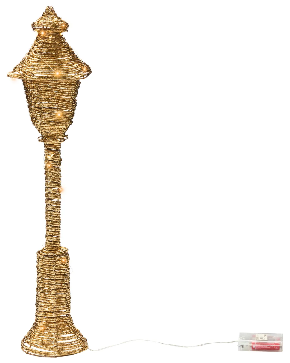 Weihnachtsdekoration LED ALFTANES 62 cm Pollerleuchte Gold