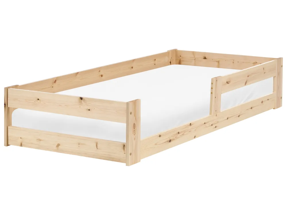 Kinderbett Kiefernholz PRIMELLES 90 x 200 cm Hellbraun