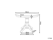 Dining Table AKRON White 100 cm 100 cm_798698