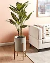 Cache-pot sur pied AUBRIETA 31 cm Métal Gris