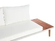 Garden Corner Sofa with Table 5 Seater CORATO Acacia Wood Off-White_920255
