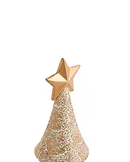 Weihnachtsdekoration 2er Set ASPO 32/41 cm Weihnachtsbaum Cremeweiß / Gold_1175719