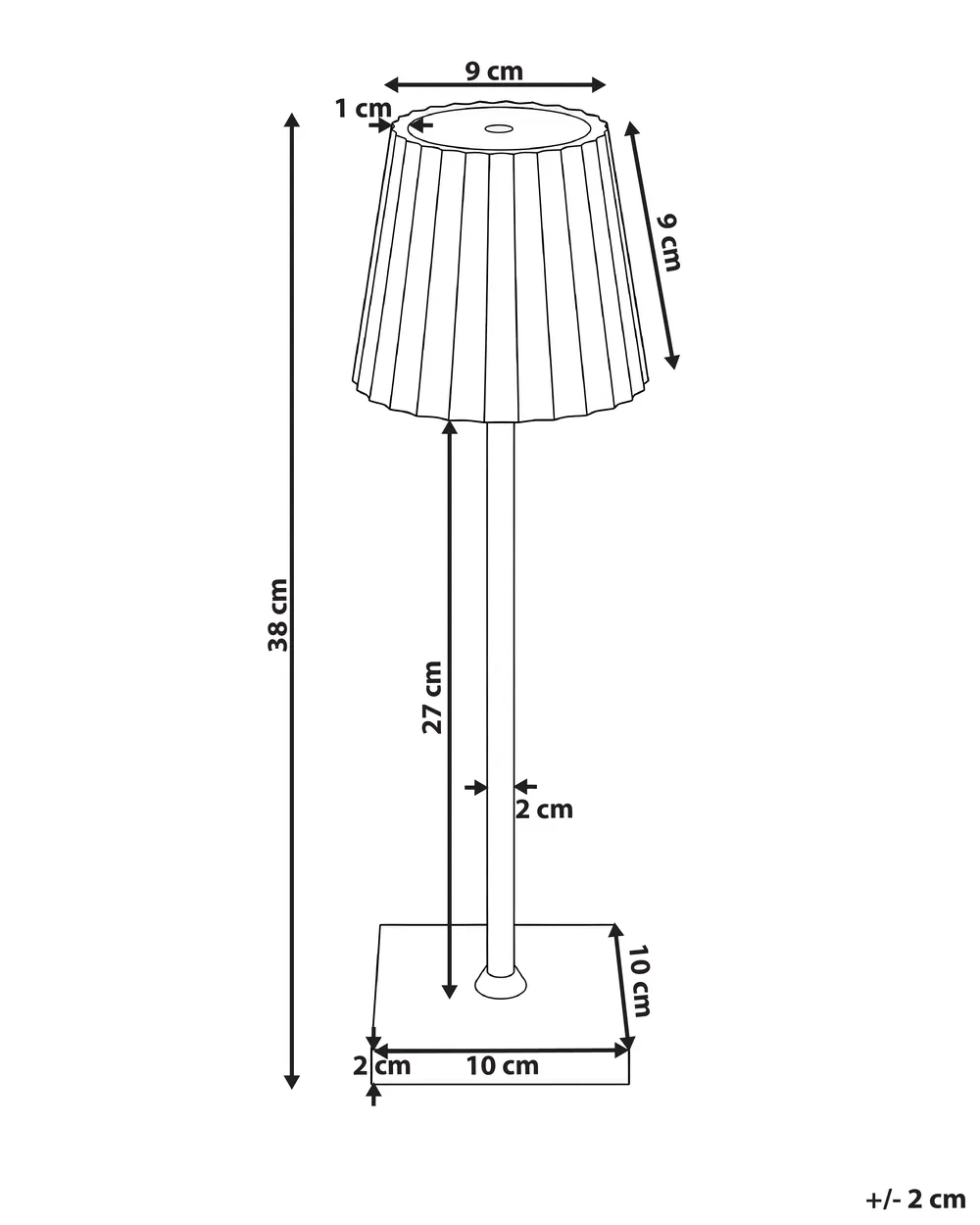 Tischlampe POMBEIRO Metall Schwarz_1093839