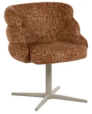 Dining Chair Swivel YOUNGSTOWN Fabric Golden Brown_1161844