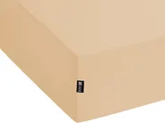 Spannbettlaken JANBU 160 x 200 cm Baumwolle Beige_845948