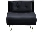 1-Sitzer Schlafsofa VESTFOLD Samtstoff Schwarz_850992