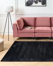 Faux Fur Rug MIRPUR Black 160 x 230 cm_858804
