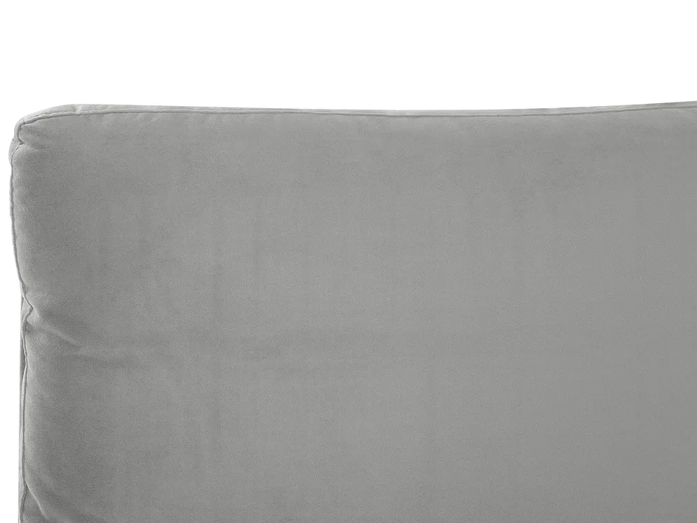 Bett mit Lattenrost Samtstoff MELLE 160 x 200 cm Grau_829859