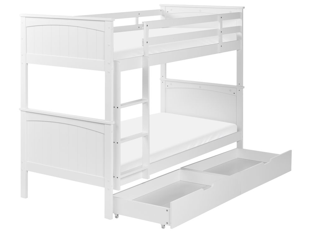 Lit superposé ALBON Bois de pin Blanc 90 x 200 cm