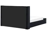 Waterbed with Storage Bench NOYERS Velvet Black 180 x 200 cm (EU Super King)_915020
