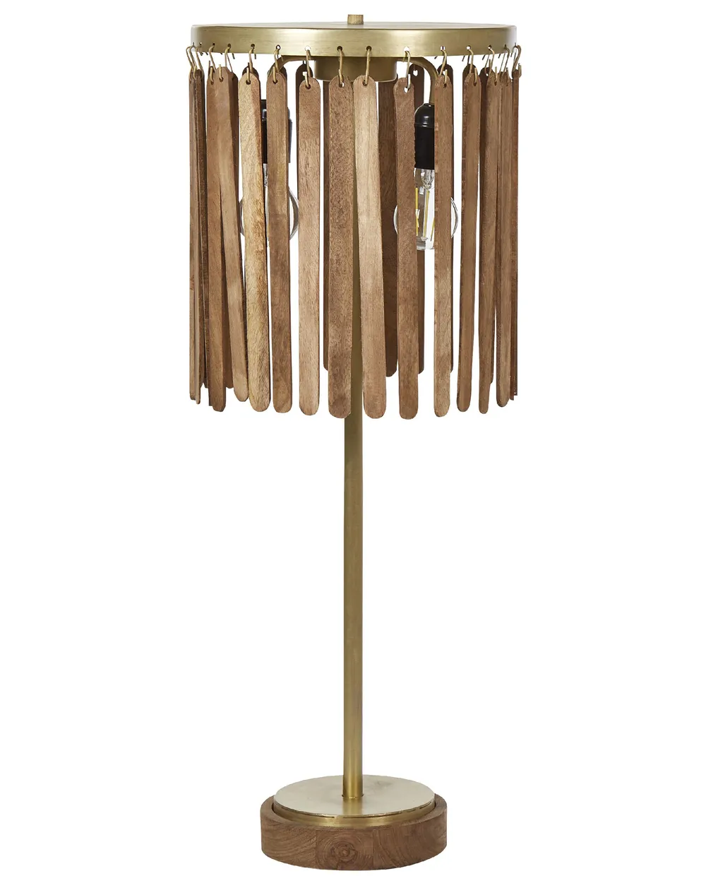 Tischlampe KAVERI Mangoholz Braun