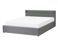 Bett mit Stauraum und LED-Beleuchtung ARMELLE Stoff Dunkelgrau 160 x 200 cm_992851