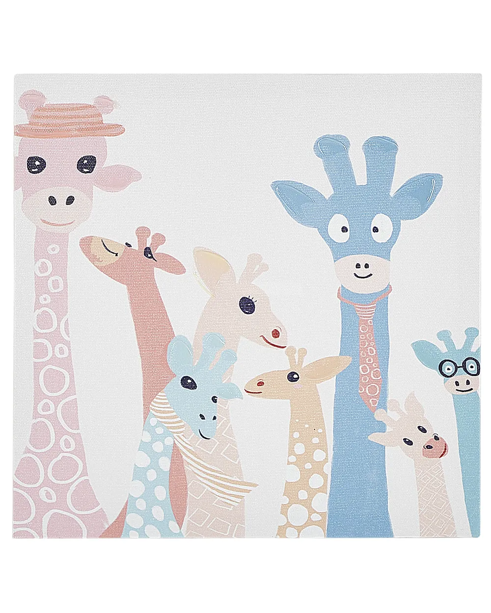 Leinwand 3er Set TILLIA 30 x 30 cm Tiermotiv Bunt_819742