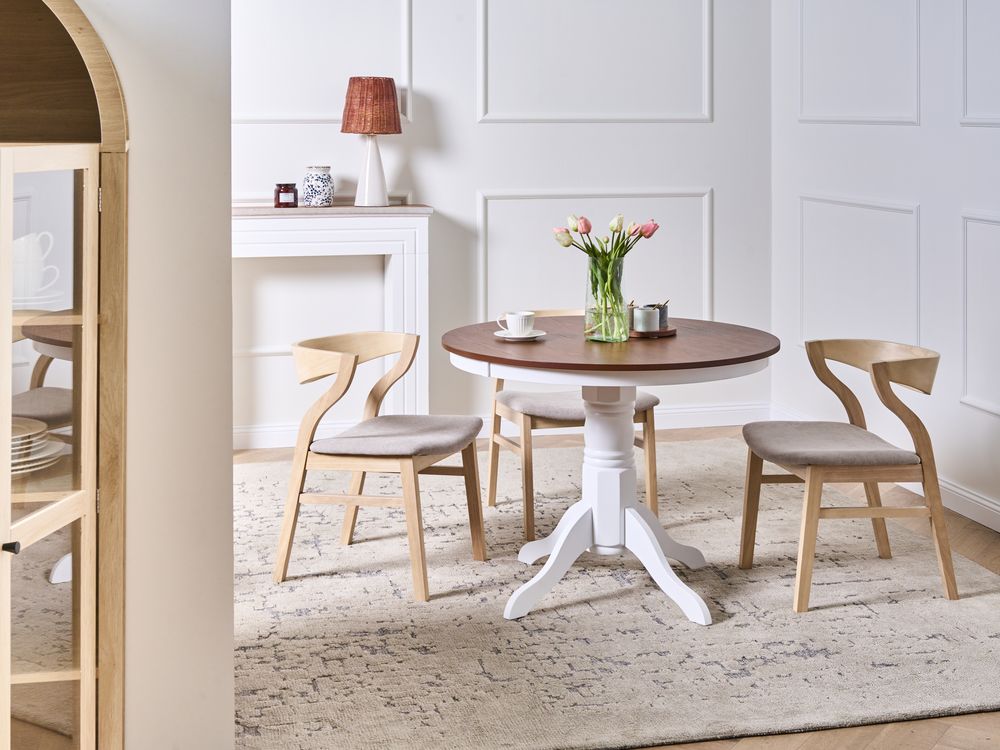 Esstisch AKRON Braune Esche 100 cm 100 cm Holz