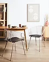 Esszimmerstuhl 2er Set HOBACK Metall Beige