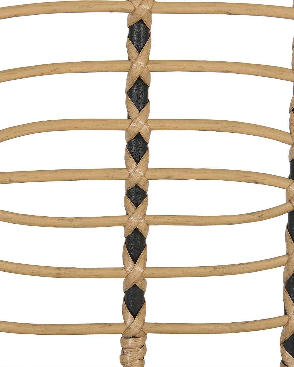 Set mit 4 Stühlen und Sitzkissen PRATELLO Polyrattan Naturfarben_868035