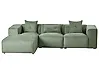 Corner Sofa DOLVA Chenille Dark Green Right Hand