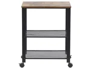 Kitchen Trolley BOLZANO Brown/ Black_774617