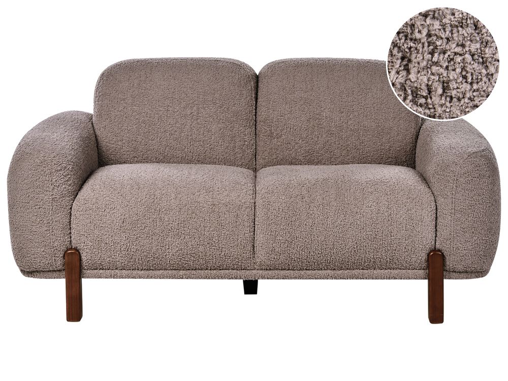 Sofa dvosjed ODNES Buklé Sivo-bež