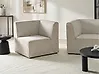 Eckmodul LEMVIG Cord Beige rechtsseitig