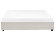 Bett mit Schubladen ohne Kopfteil PRADES Stoff Hellbeige 180 x 200 cm_996151