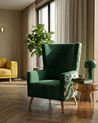 Wingback Chair ONEIDA Velvet Dark Green