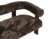 Sofa 2 Seater ILBRO Faux Fur Dark Brown_1057548