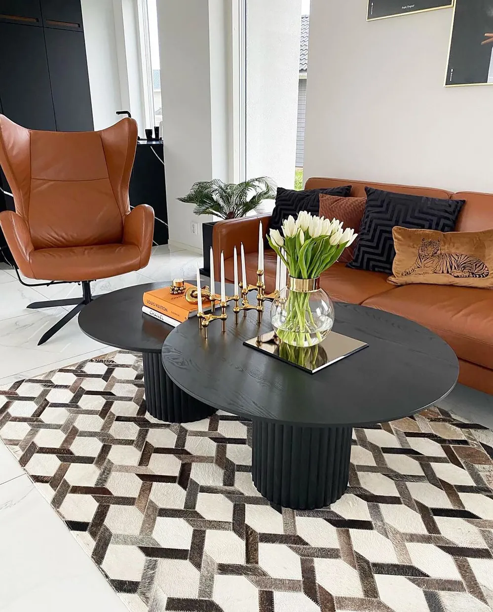 Rug AYDIN Grey 160 x 230 cm Leather_846306