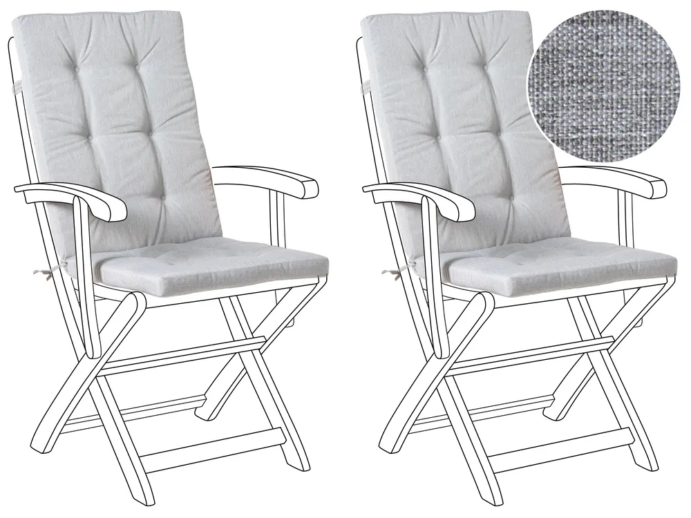 Sitzauflagen 2er Set MAUI PREMIUM Grau meliert