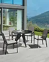 Gartenstuhl BUSSETO Metall Schwarz