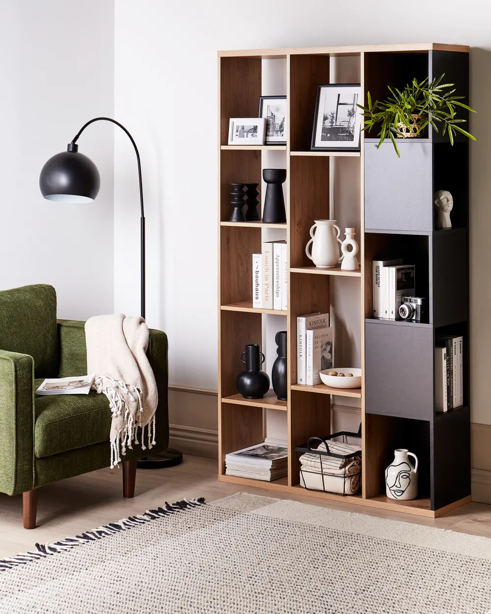 Bücherregal BANGOR 175 cm Braun / Schwarz