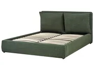 Bett mit Stauraum BAJONNA Stoff Dunkelgrün 160 x 200 cm_970618
