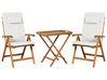 Bistro Set JAVA PREMIUIM Akazienholz Cremeweiß