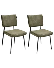 Esszimmerstuhl 2er Set STURGIS Cord Olivgrün_1022369