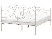Bett mit Lattenrost Metall LYRA 140 x 200 cm Hellbeige_1162006