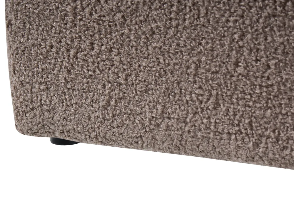 Bett mit Stauraum ohne Kopfteil DINAN Bouclé Taupe 140 x 200 cm_1061932