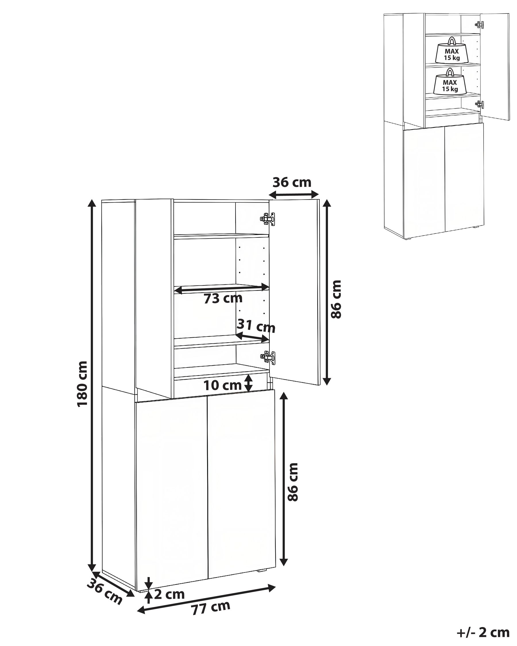 Schuhschrank LETHBRIDGE Weiß_1069573