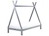 Kids Bed Teepee Pine Wood DEVAY 90 x 200 cm (EU Single) Grey