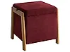 Pouf mit Stauraum EDLAND Stoff 45 cm Burgunderrot