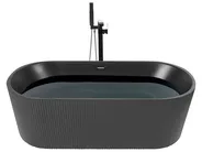 Freistehende Badewanne GOCTA 169 x 80 cm Schwarz_885690