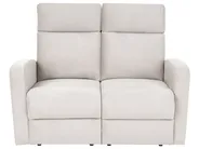 Sofa manuell verstellbar 2-Sitzer VERDAL mit Fußstütze Samtstoff Beige_1081126