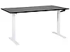 Schreibtisch manuell höhenverstellbar DESTINES 160 cm x 72 cm Schwarz / Weiß
