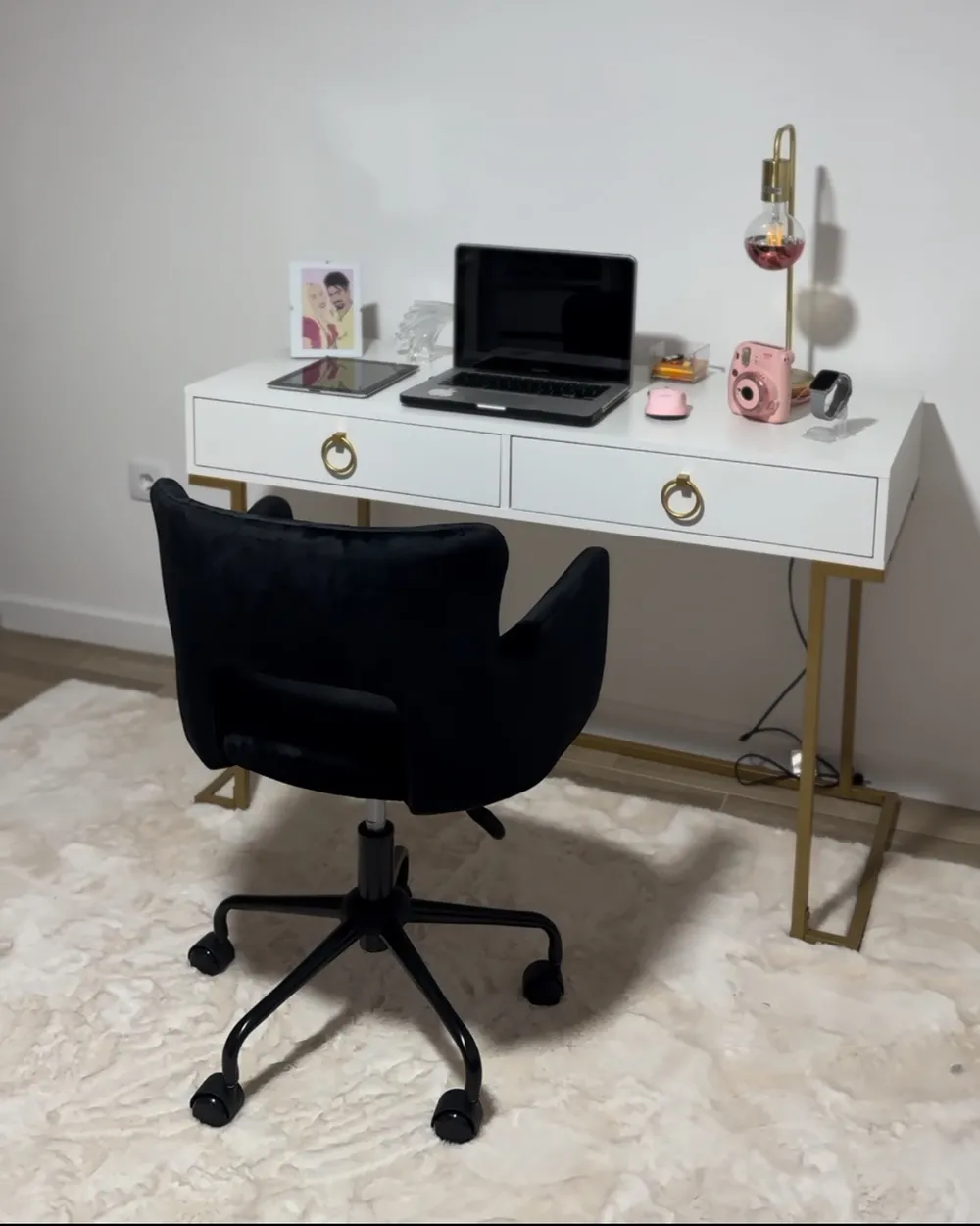 Konsolentisch WESTPORT 115 cm 50 cm mit Schubladen Weiß / Gold_913433