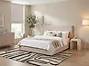 Bett mit Stauraum VION Bouclé Beige 180 x 200 cm