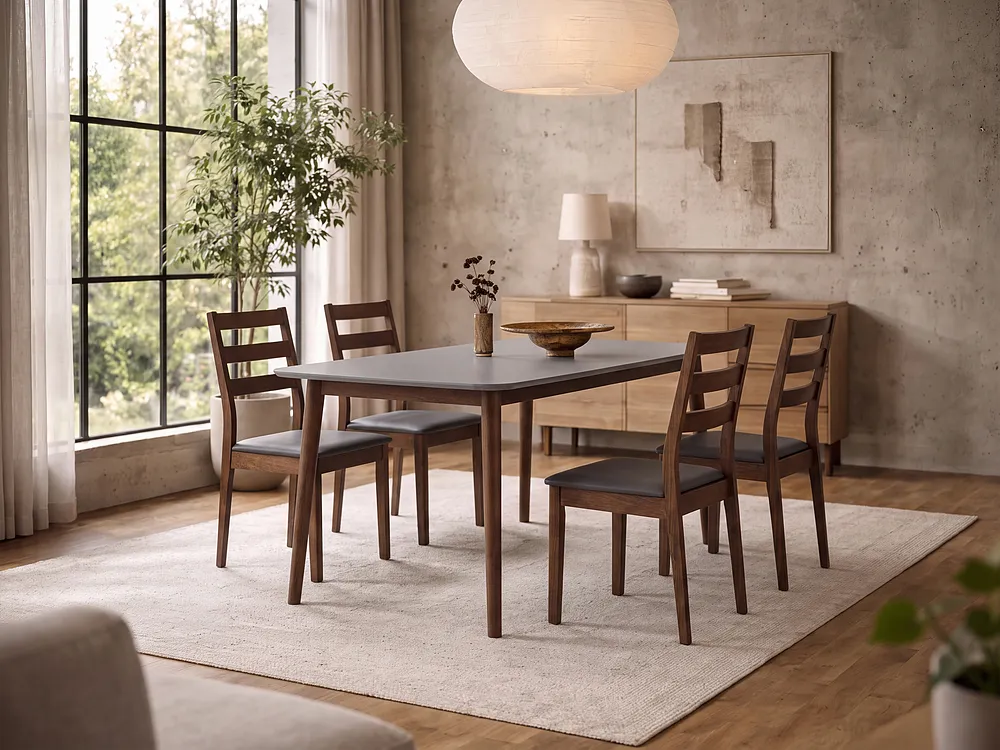Esstisch MODESTO Grau 120 cm 80 cm Holz_1149661